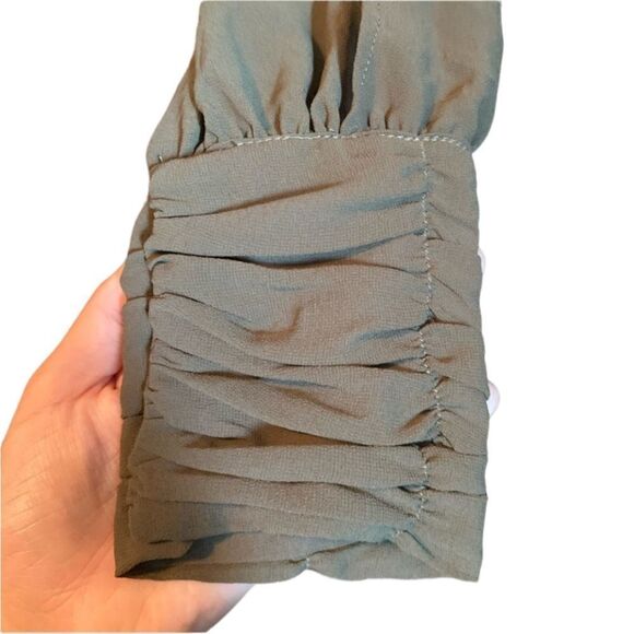 3 for $30! Very J brown deep v long sleeve dress - Picture 9 of 14